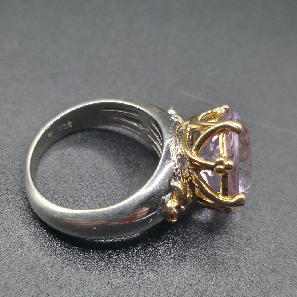 Victoria Wieck  Rose De France Amethyst And Garnet Ring - Picture 7 of 13
